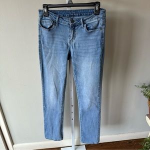 Calvin Klein jeans worn straight